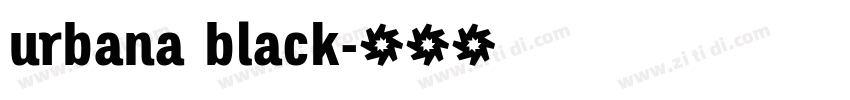 urbana black字体转换